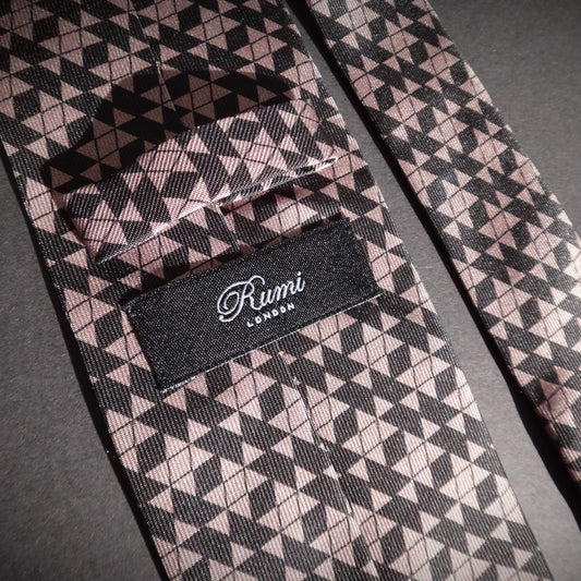 Geometric Motif Silk Tie image 1