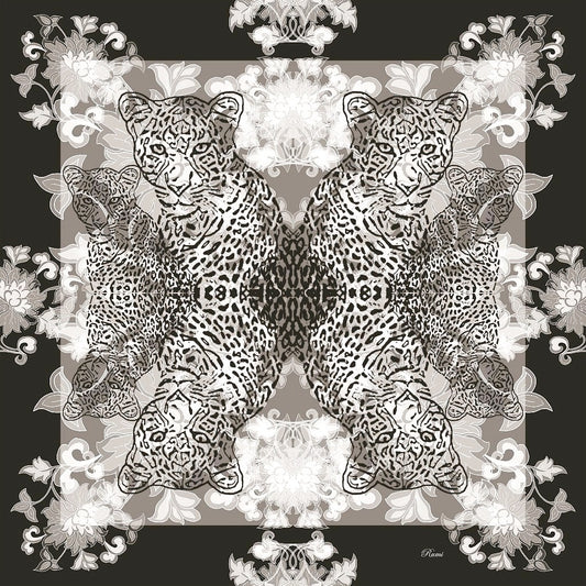 Pure Silk Leopard Print Scarf image 1