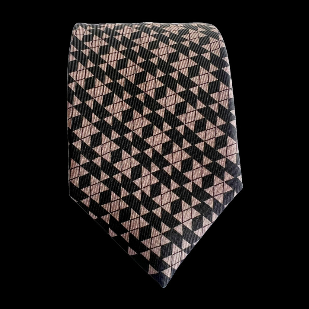 Geometric Motif Silk Tie image 4