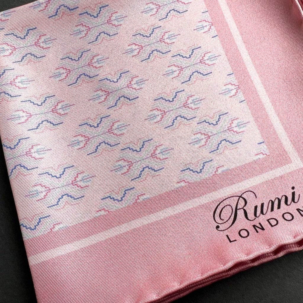 Silk Twill Bhutan Motif Scarf image 3