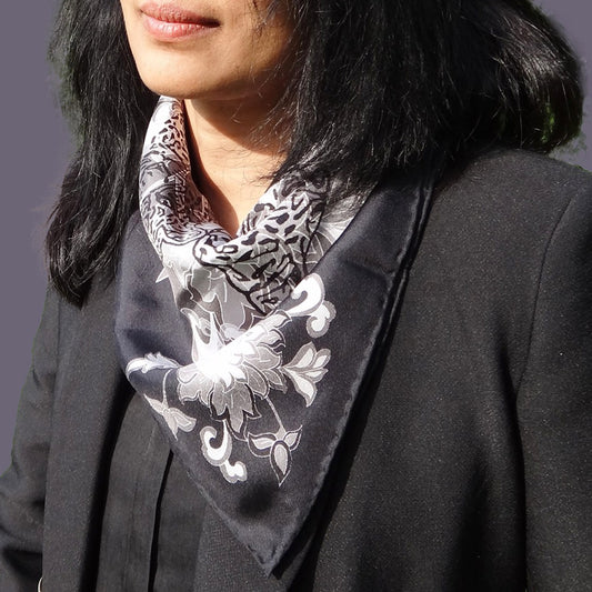 Pure Silk Leopard Print Scarf image 0