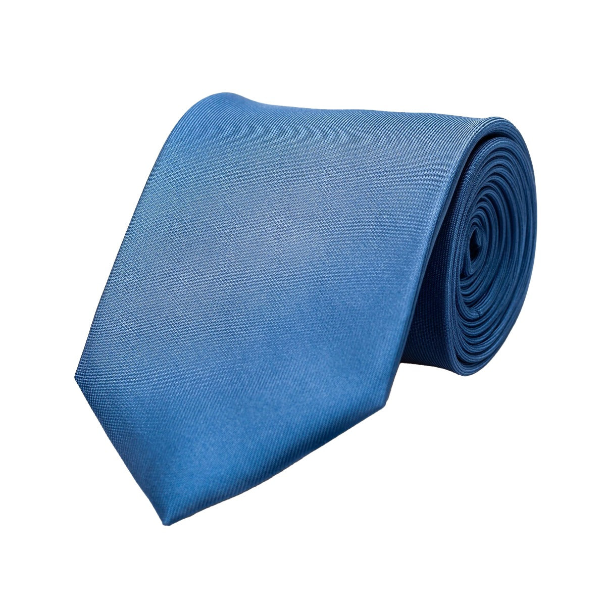 Handmade Luxury Plain Silk Tie - Kent Blue image 3