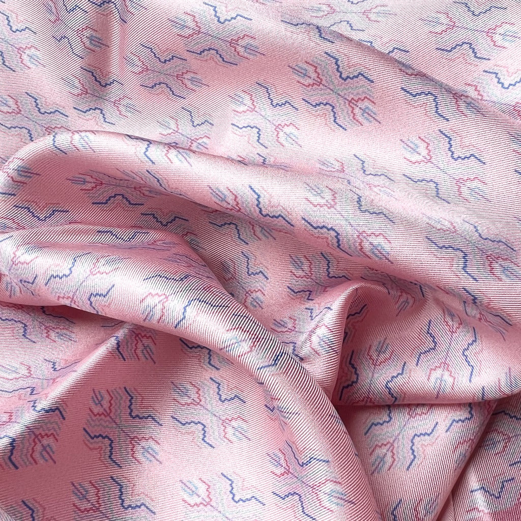 Silk Twill  Bhutan Motif Scarf image 2