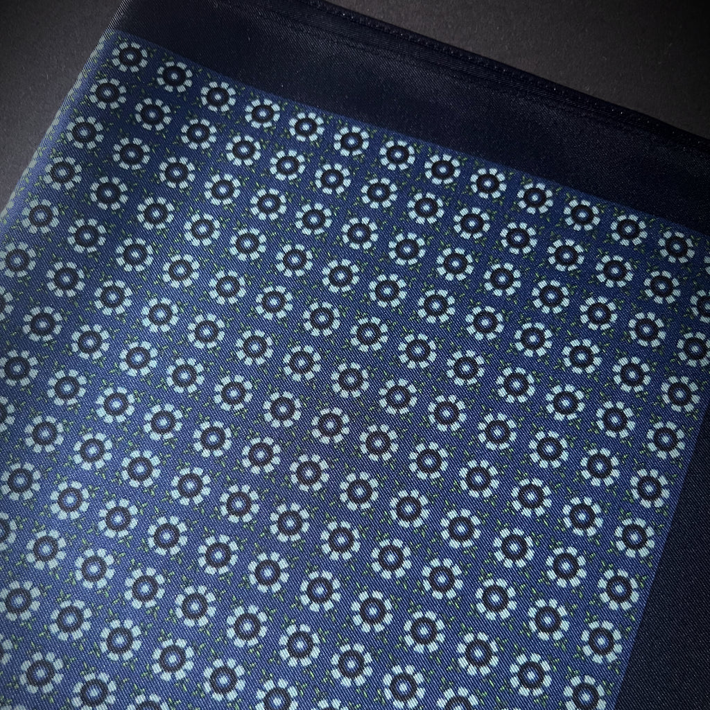 Floral Motif Silk Pocket Square image 1