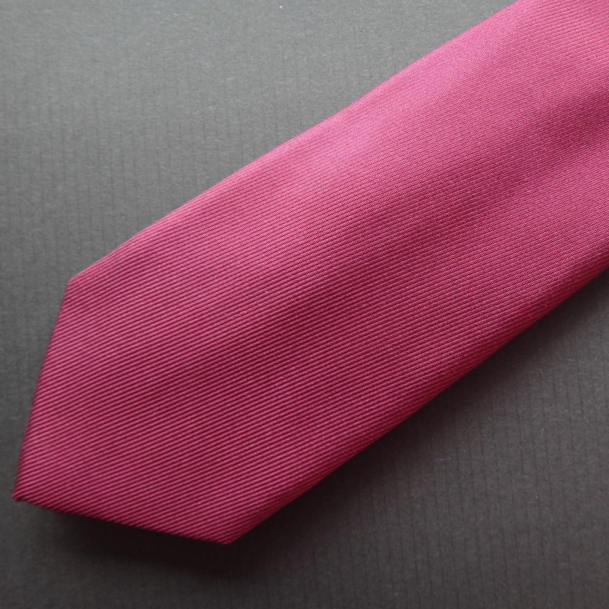 Handmade Luxury Plain Silk Tie - Burgundy image 1