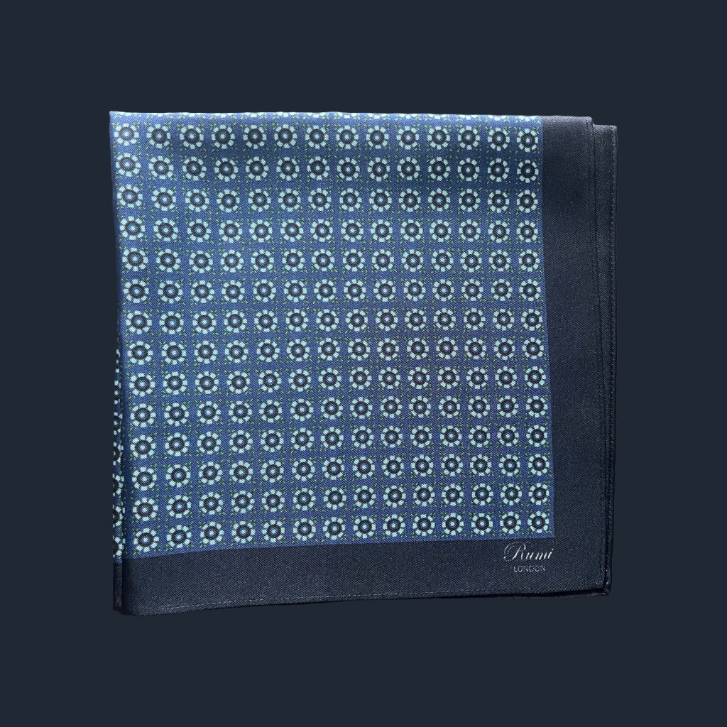 Floral Motif Silk Pocket Square image 0