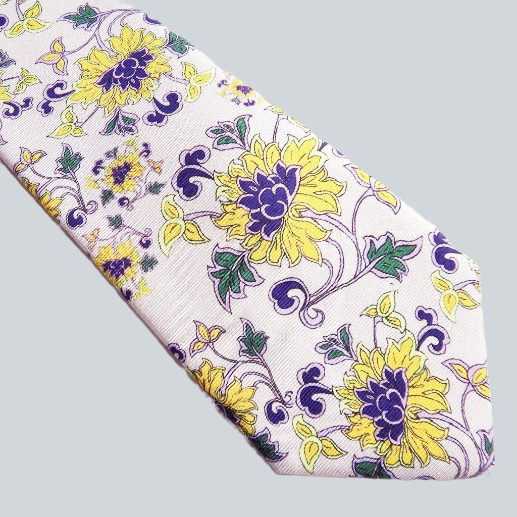 Handmade Floral Silk Tie image 2