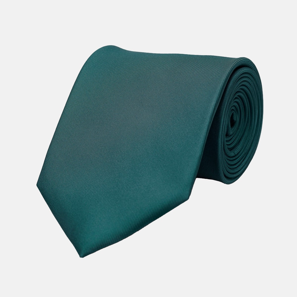 Handmade Luxury Plain Silk Tie - Teal image 0