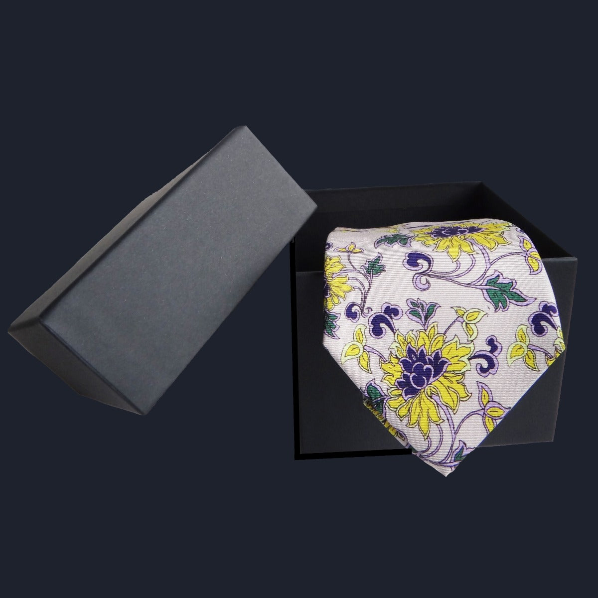 Handmade Floral Silk Tie image 0