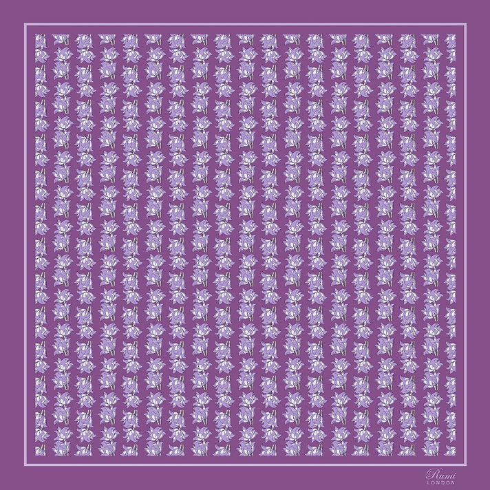 Floral Motif Silk Twill Scarf image 1