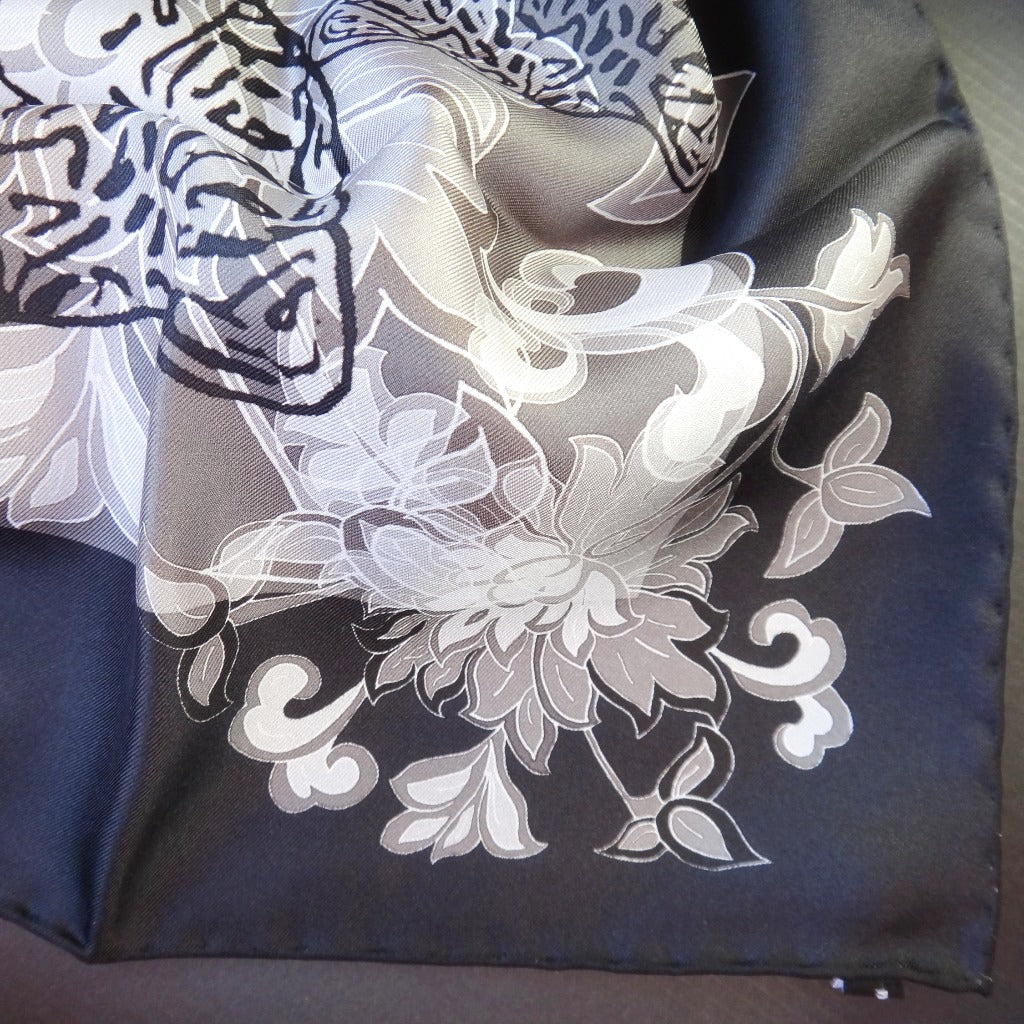 Pure Silk Leopard Print Scarf image 3