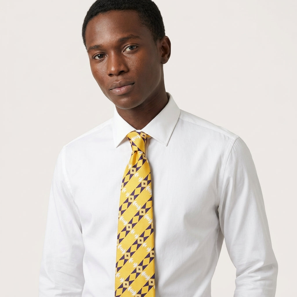 Handmade Abstract Motif Silk Tie