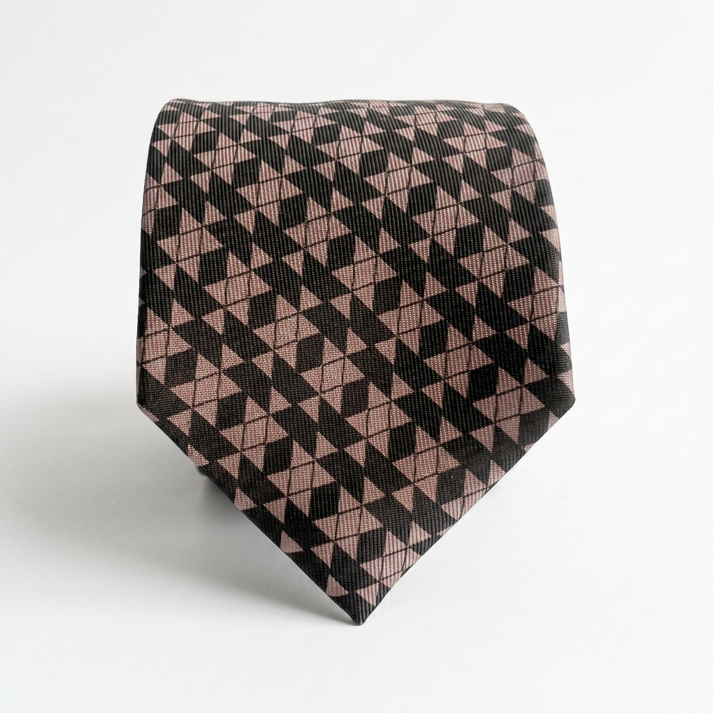 Geometric Motif Silk Tie