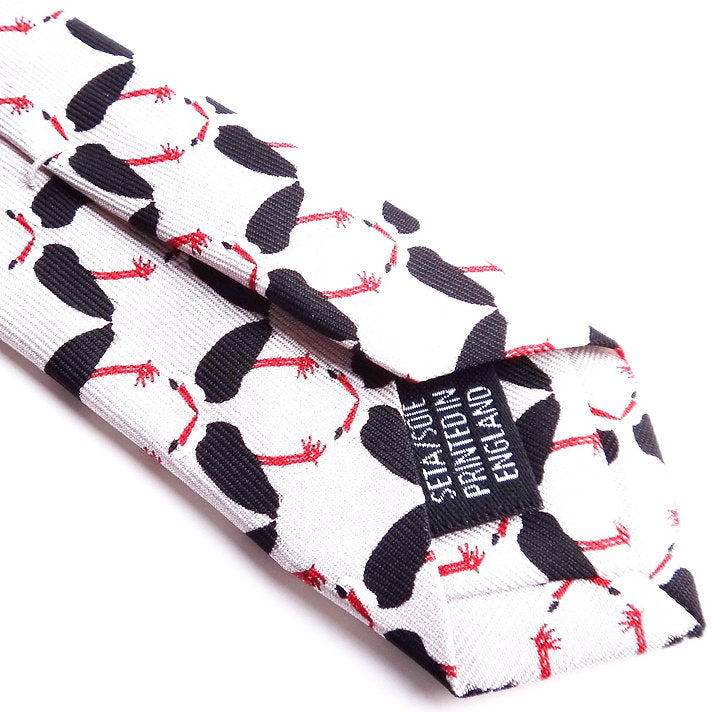 Handmade Heron Print Silk Tie image 3