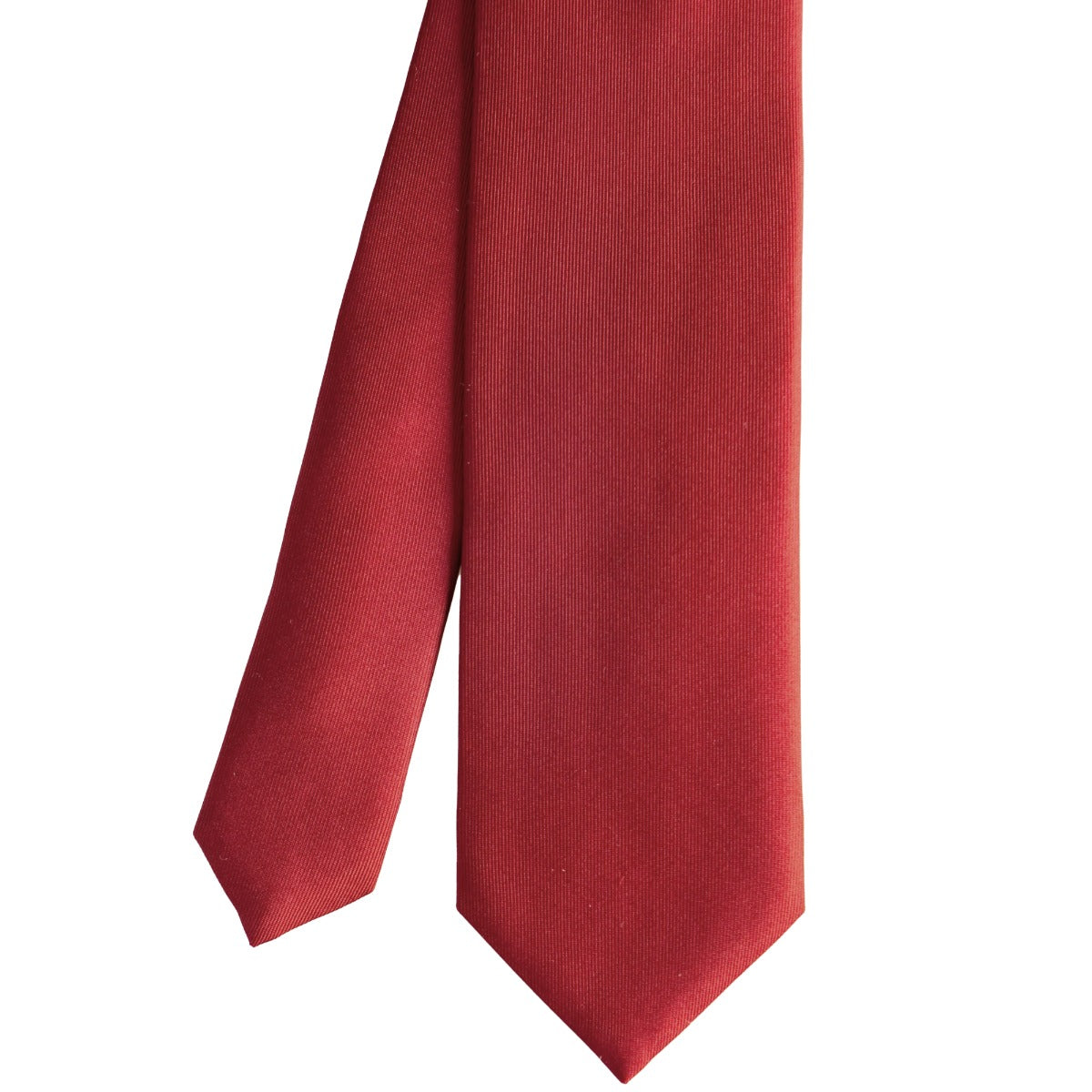 Handmade Luxury Plain Silk Tie - Burgundy image 2