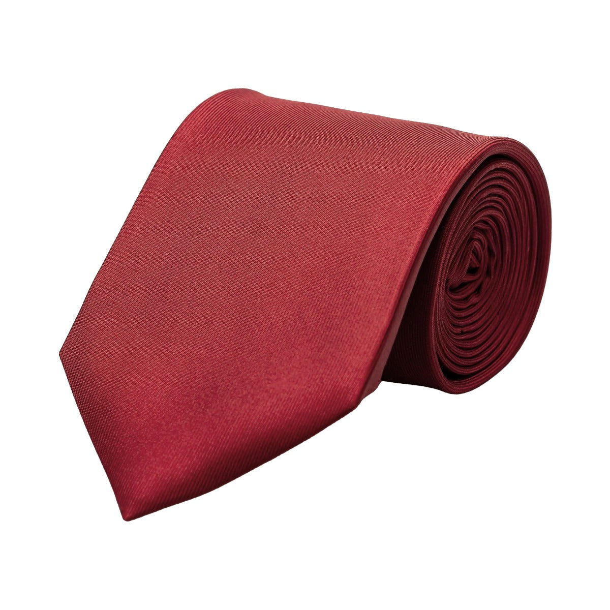 Handmade Luxury Plain Silk Tie - Burgundy image 3
