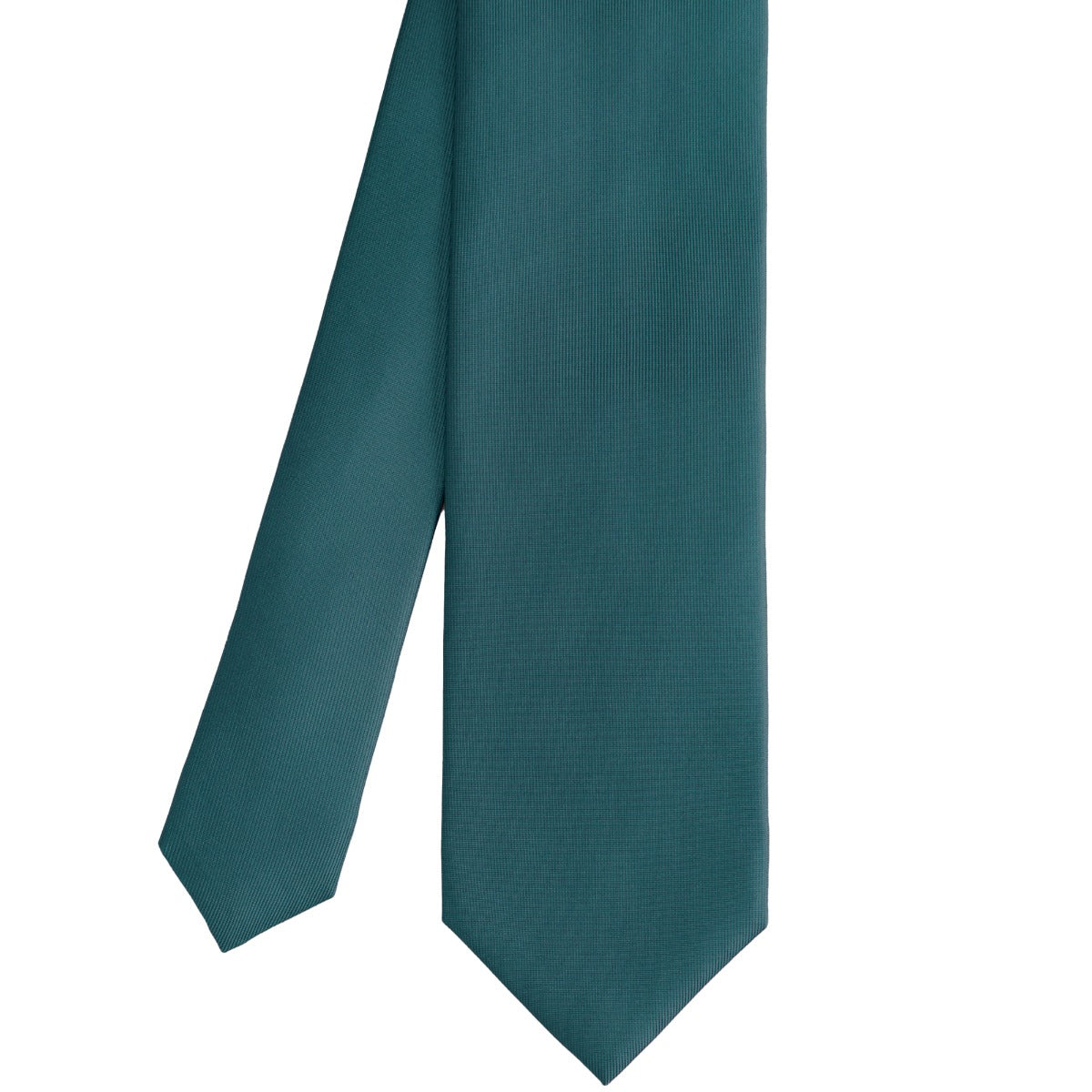 Handmade Luxury Plain Silk Tie - Teal image 2