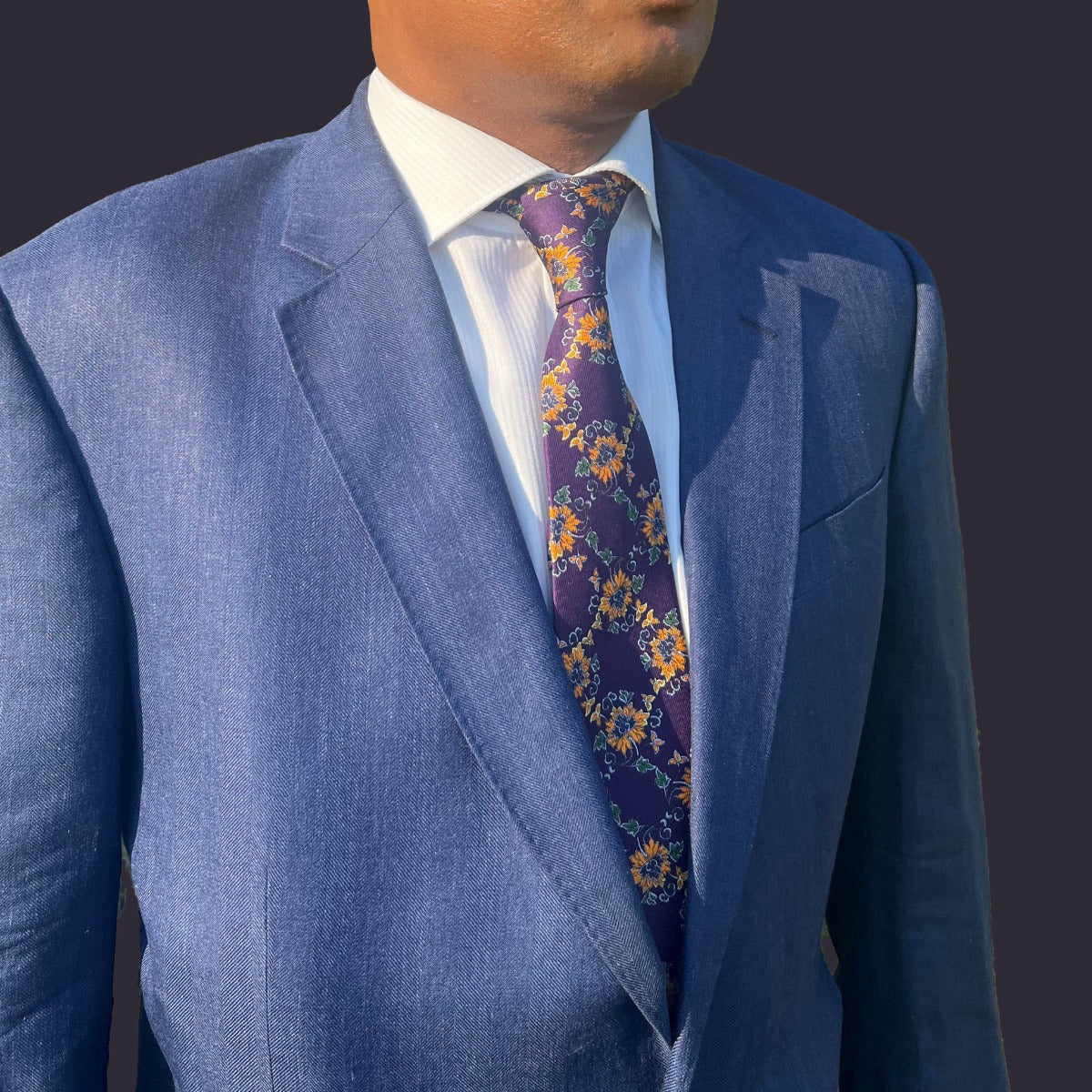 Handmade Motif Silk Tie image 1