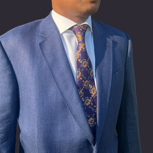 Handmade Motif Silk Tie image 1