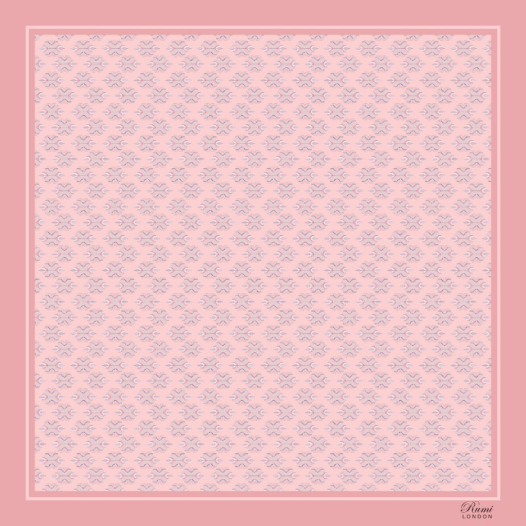 Silk Twill  Bhutan Motif Scarf image 1