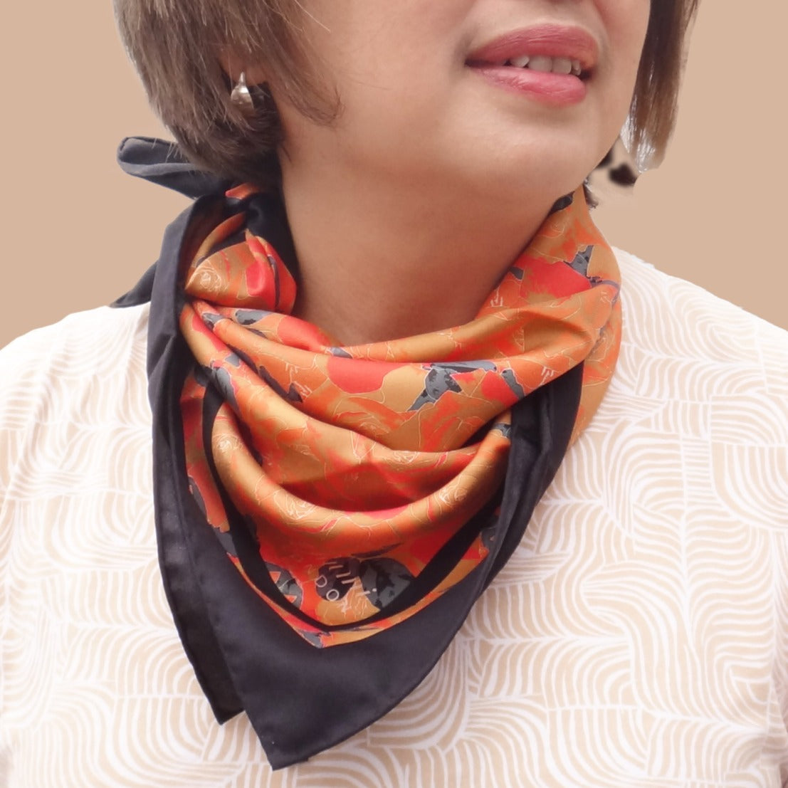 Rose Garden Square Silk Scarf image 0